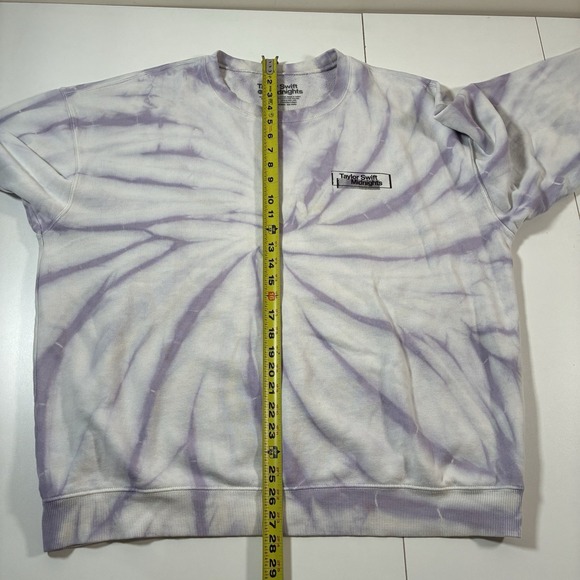 Taylor Swift Midnights Lavender Spiral Tie Dye Crewneck Sweatshirt XL Swiftie - Picture 7 of 9